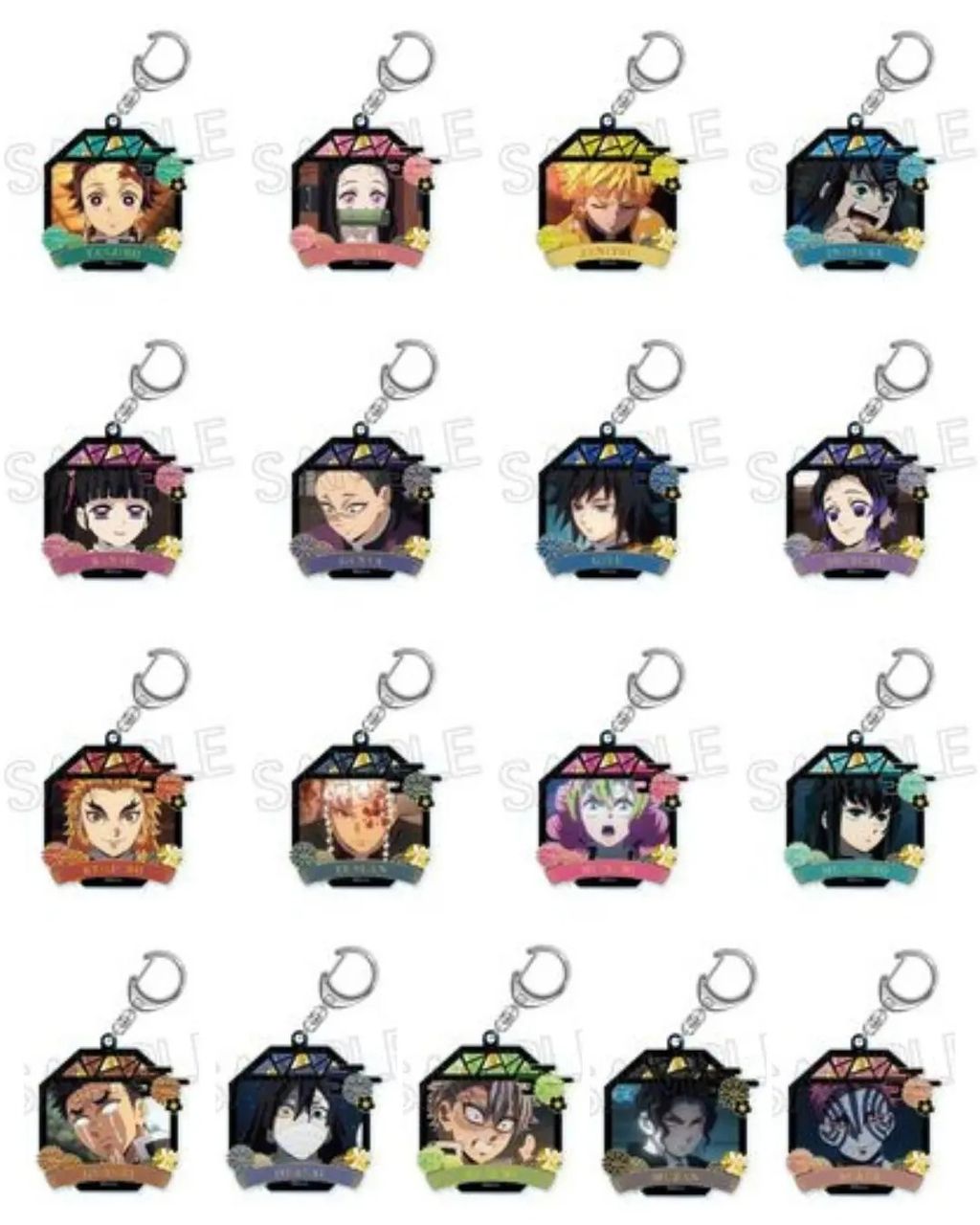 鬼滅の刃-螺鈿風-シリーズ-アクリルキーホルダー-Vol.-4