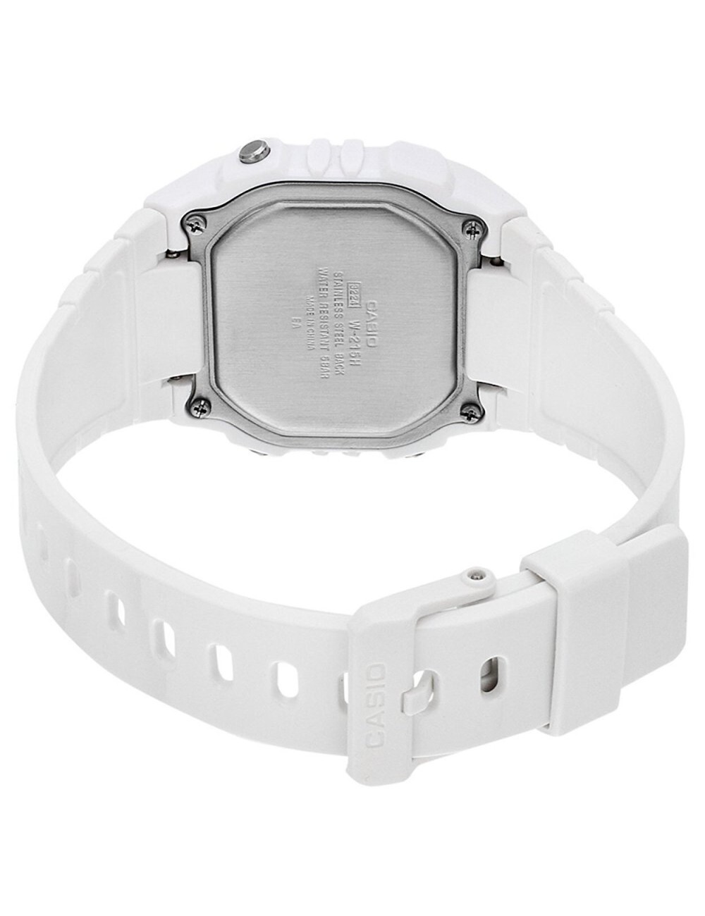 Orologio-originale-CASIO-W-215H-7A2-bianco-crono-data-luce-50-metri-rosa-vintage