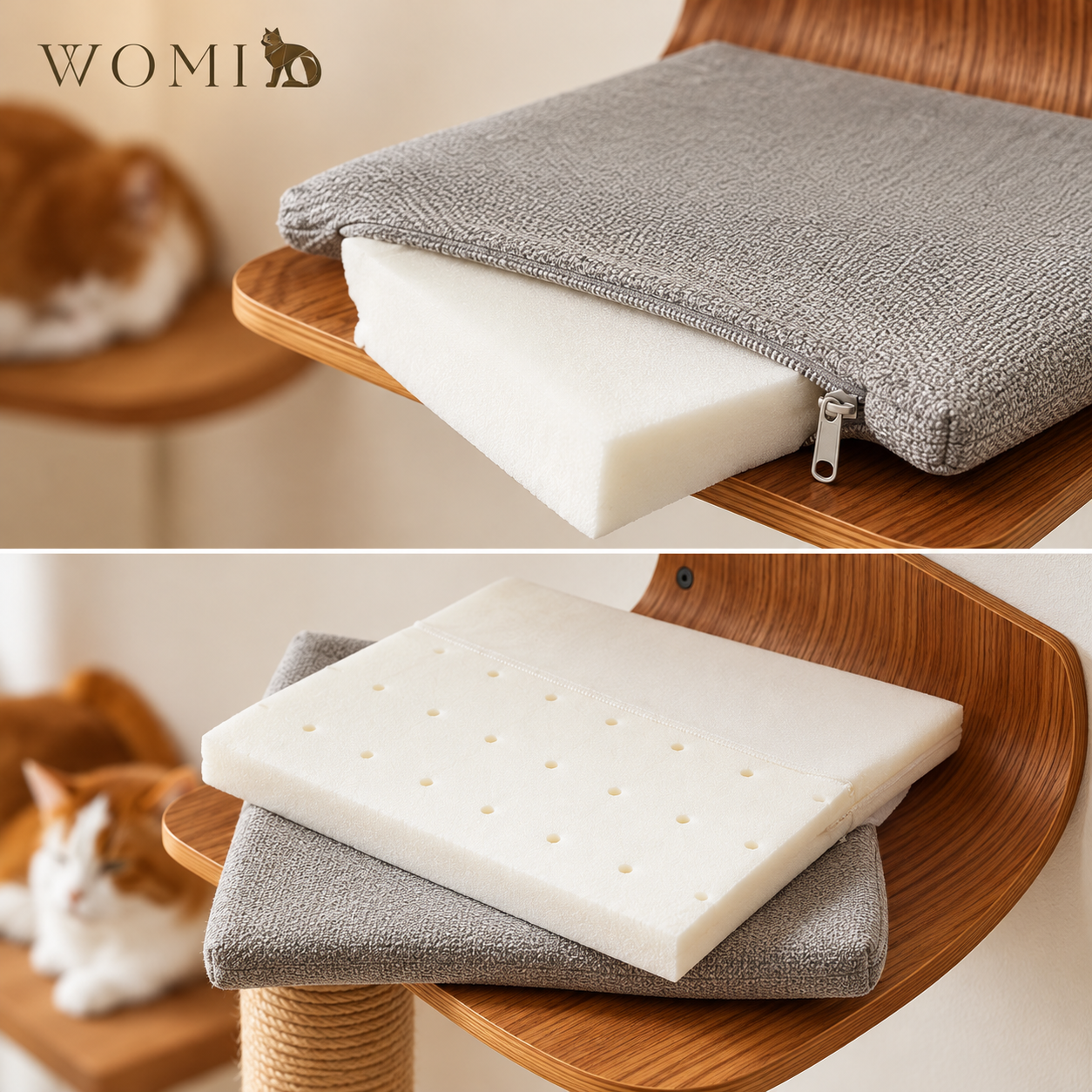 WOMIO 白橡木貓爬架款式與材質示意 8
