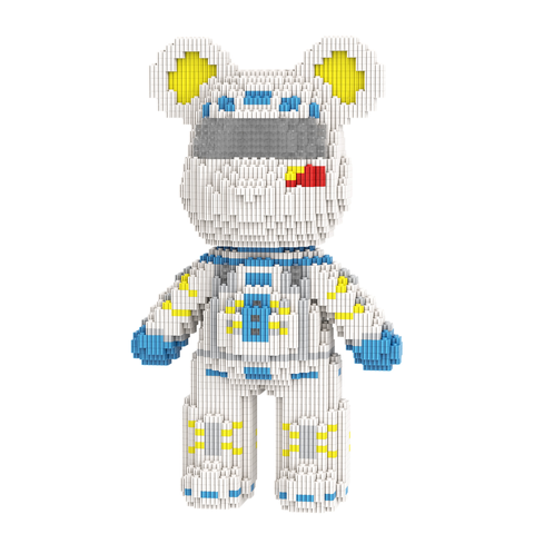 【32cm】M6600【萌力熊系列】男宇航员中号熊-白底图