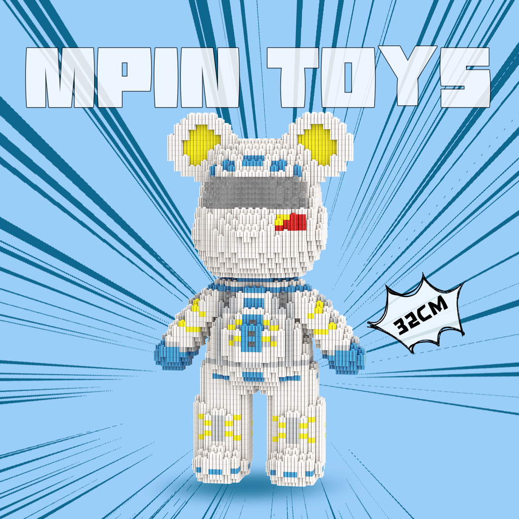 【32cm】M6600【萌力熊系列】男宇航员中号熊-线性图