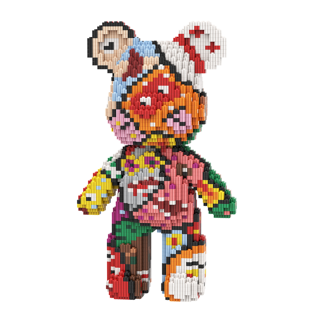 【32cm】M6601【萌力熊系列】魑魅魍魉中号熊-白底图