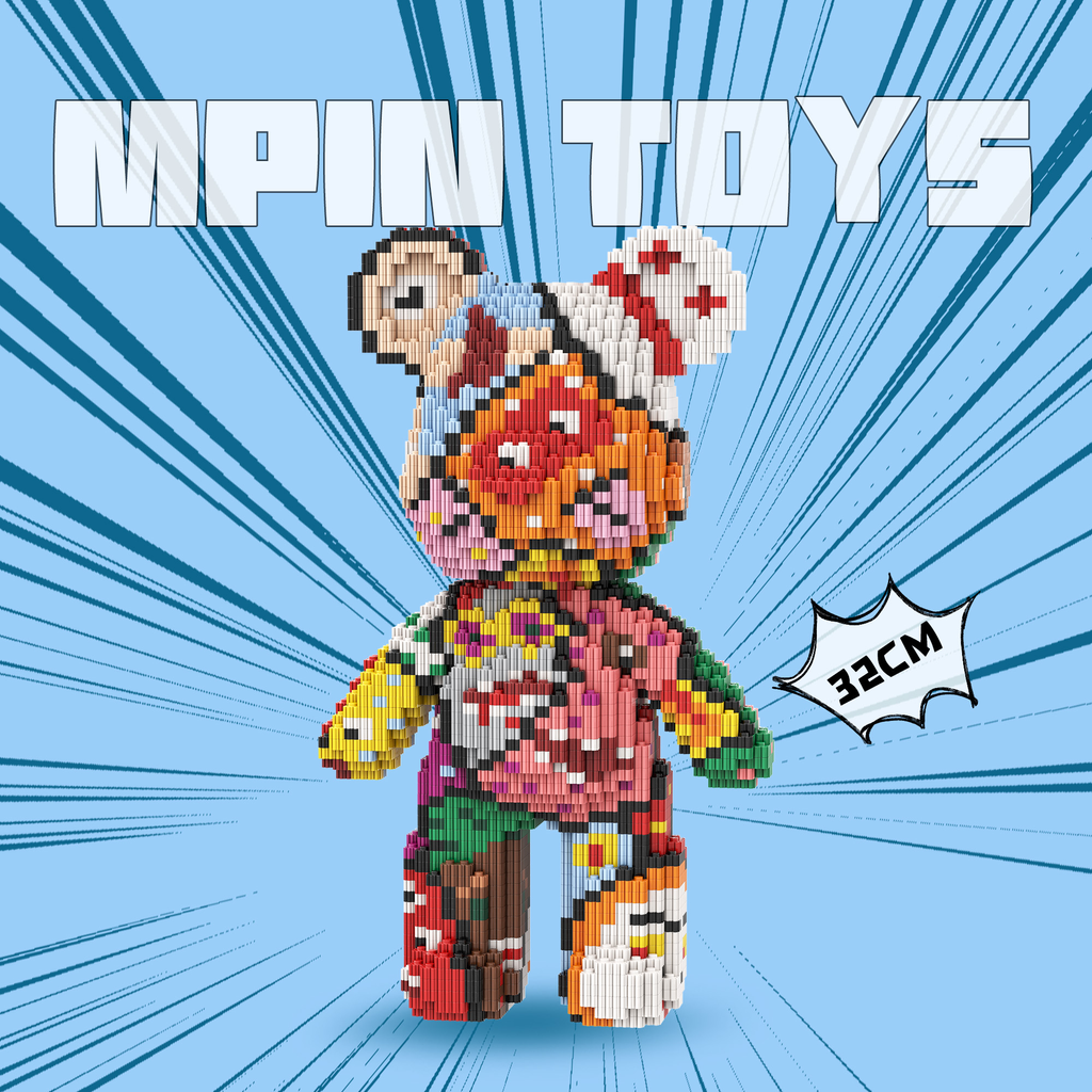 【32cm】M6601【萌力熊系列】魑魅魍魉中号熊-线性图