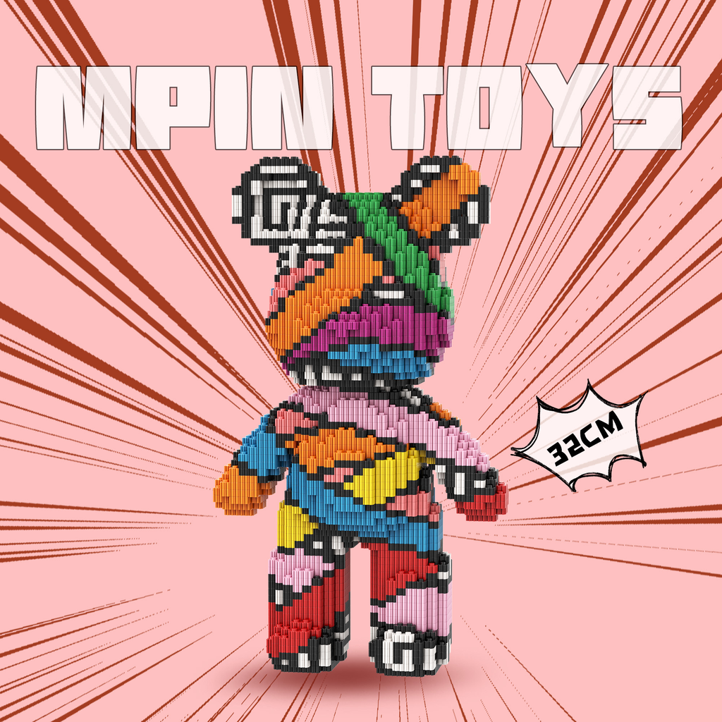 【32cm】M6604【萌力熊系列】觳帛封印中号熊-线性图