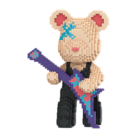 【32cm】M6626【萌力熊系列】小DY音符中号熊-白底图