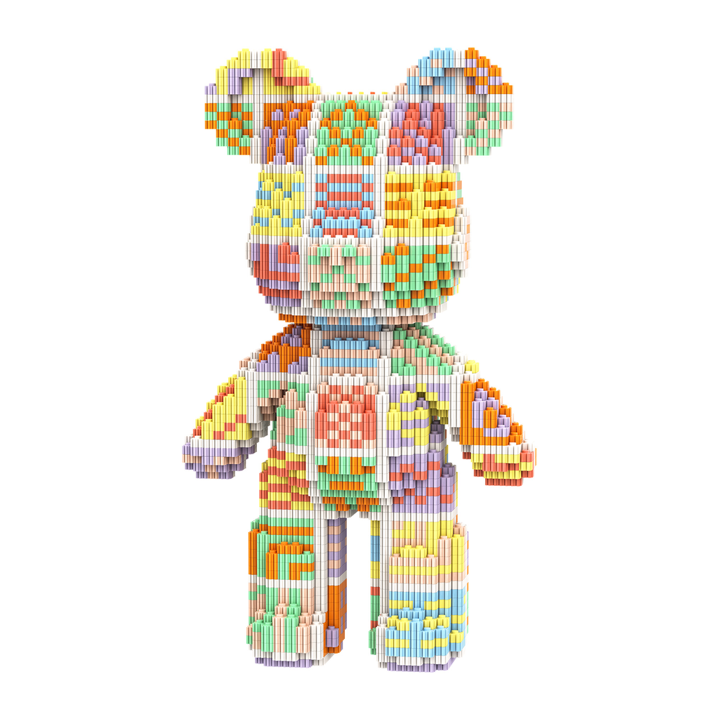 【32cm】M6611【萌力熊系列】波西米亚中号熊-白底图