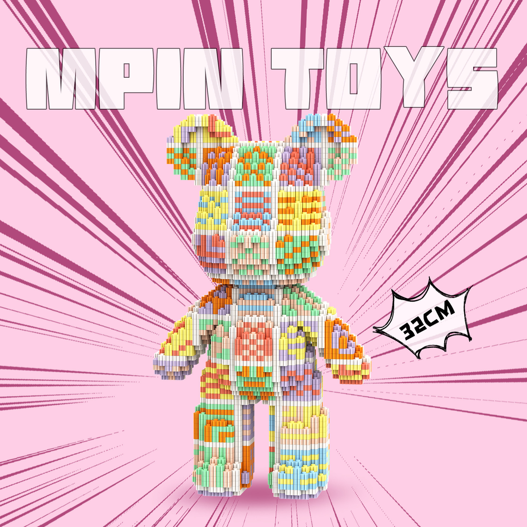 【32cm】M6611【萌力熊系列】波西米亚中号熊-线性图