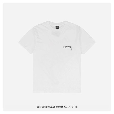 Stüssy (Sts) 23ss 'Work Our Legacy Shop' Graffiti Ring Tee – 230G Heavyweight Combed Cotton