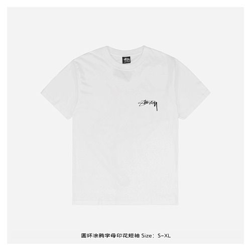 Stüssy (Sts) 23ss 'Work Our Legacy Shop' Graffiti Ring Tee – 230G Heavyweight Combed Cotton