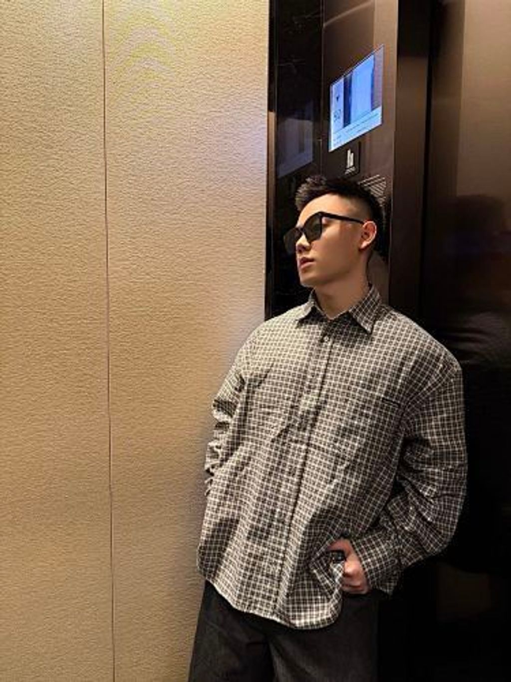 Acne Studios (As) Micro-Plaid Flannel Shirt – High-Precision Precision-Aligned Oversized Button-Down