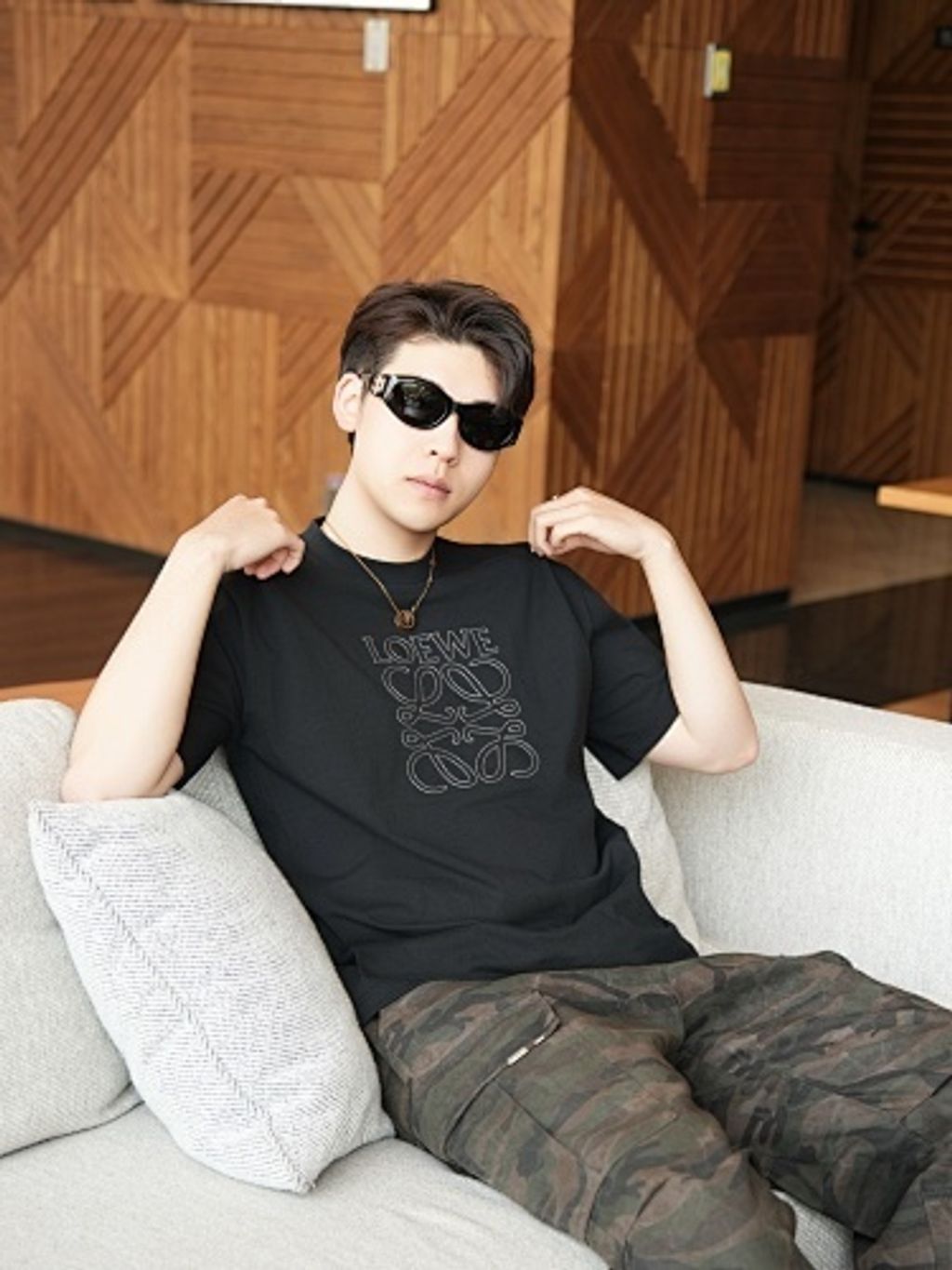 Loewe Hollow Anagram T-Shirt Black (230g) | Minimalist Luxury