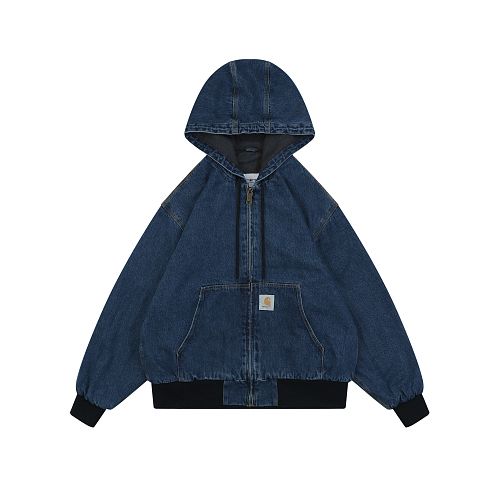 Carhartt J140 Washed Denim Hooded Active Jacket