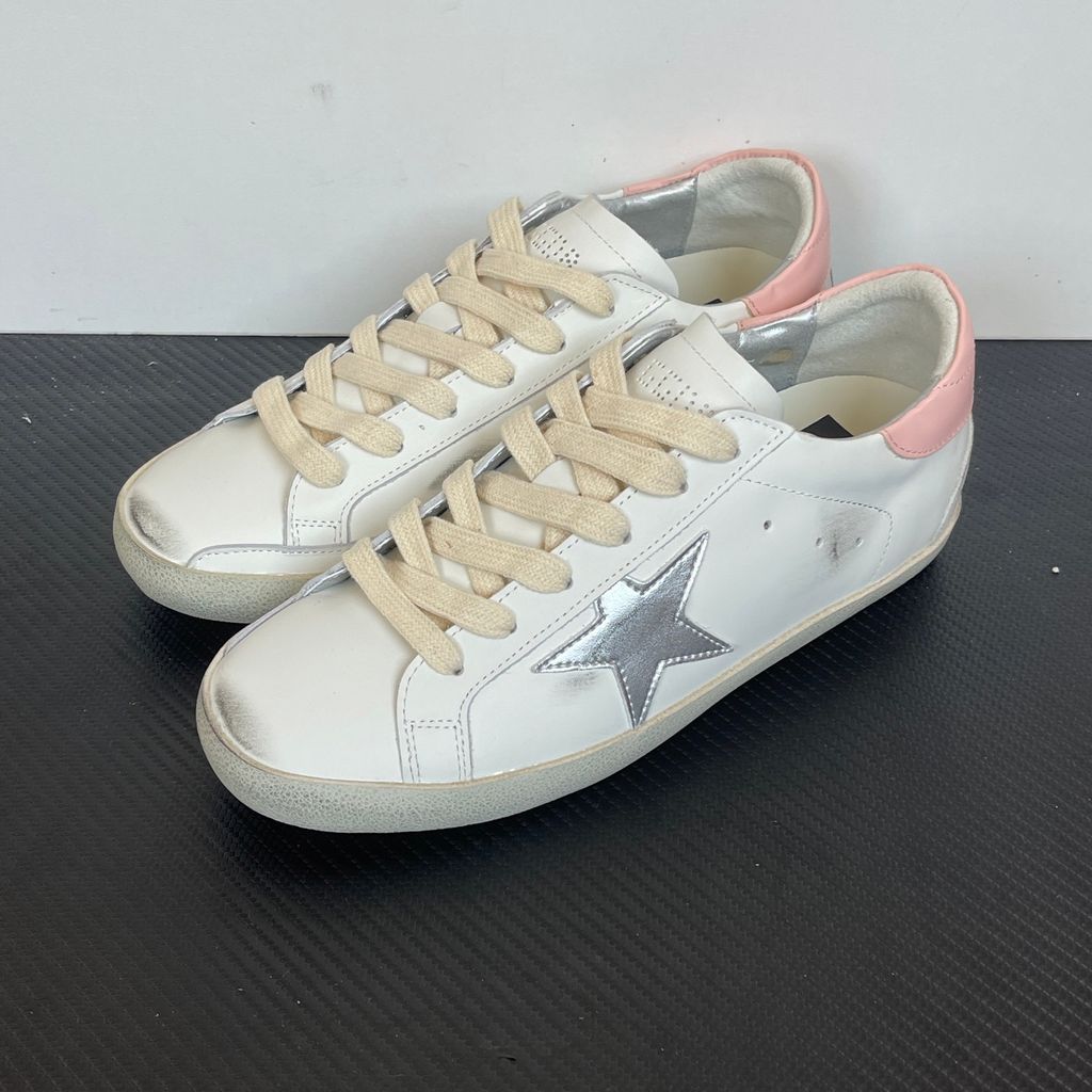 Golden-Goose-Super-Star-White-Silver-Pink-G21D120-G304-Distressed-Italian-Leather-Sneaker