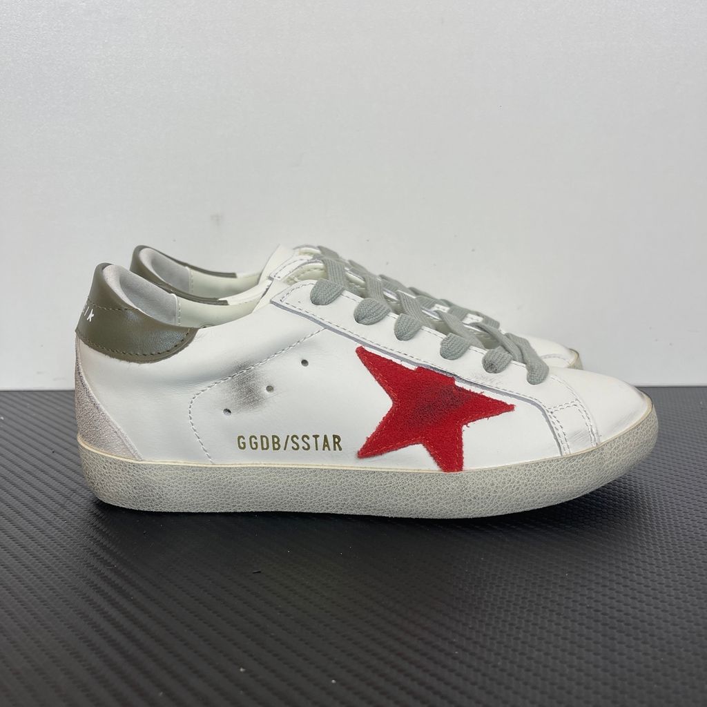Golden-Goose-Super-Star-White-Red-Olive-G21D120-G304-Distressed-Italian-Leather-Sneaker