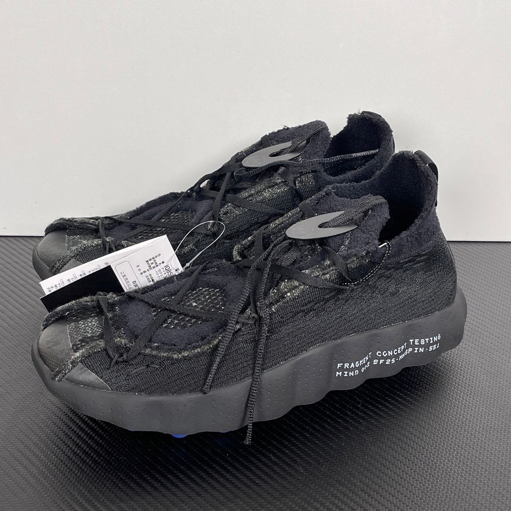 Nike Mind 002 Flyknit Fragment Design Black IQ8504 002 recovery lifestyle sneaker featuring blue pressure nodes and fragment branding available at HYPEKIXK Malaysia Singapore.jpg