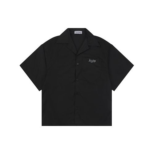 balenciaga-deconstructed-gothic-sketch-logo-black-short-sleeve-shirt-front-back