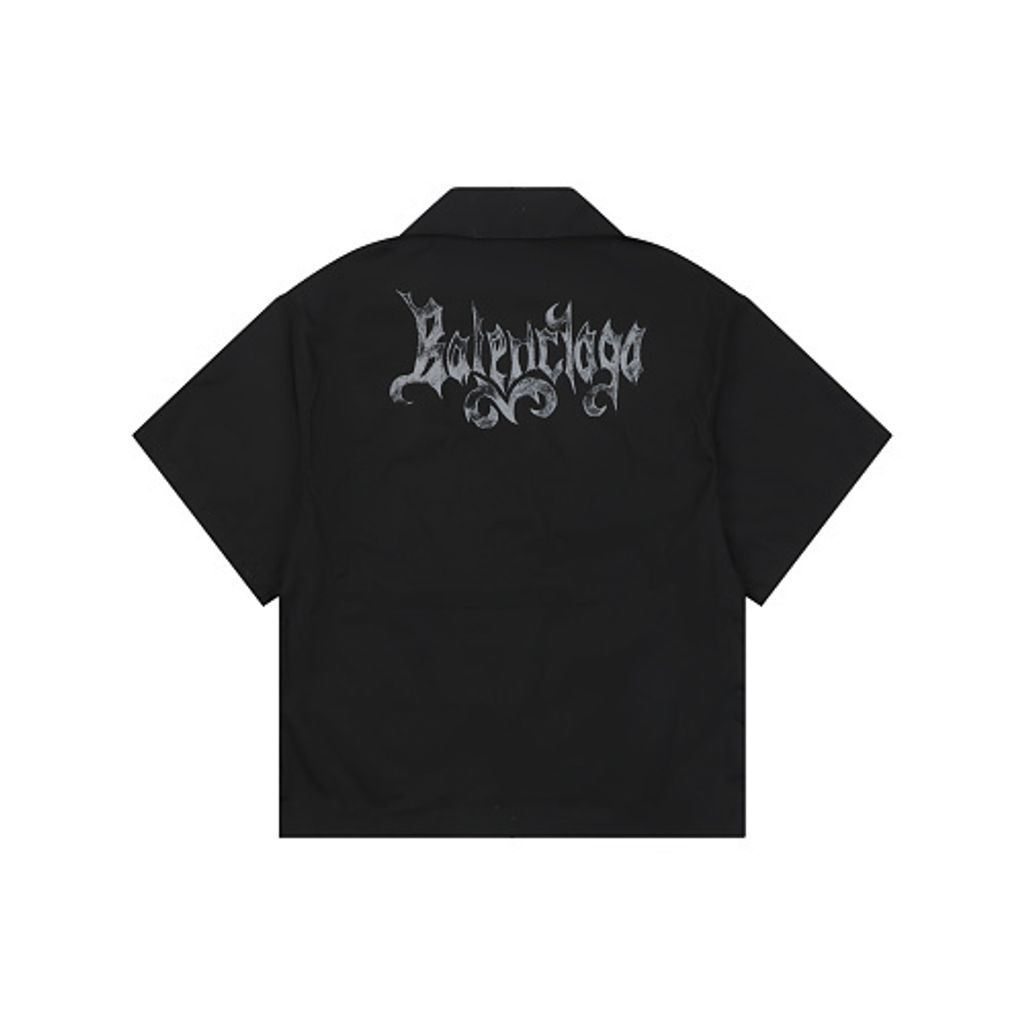balenciaga-deconstructed-gothic-sketch-logo-black-short-sleeve-shirt-front-back