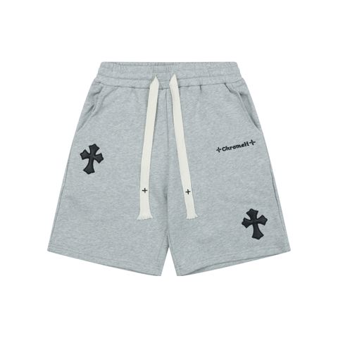 ch-double-cross-leather-patch-shorts-380g-combed-cotton