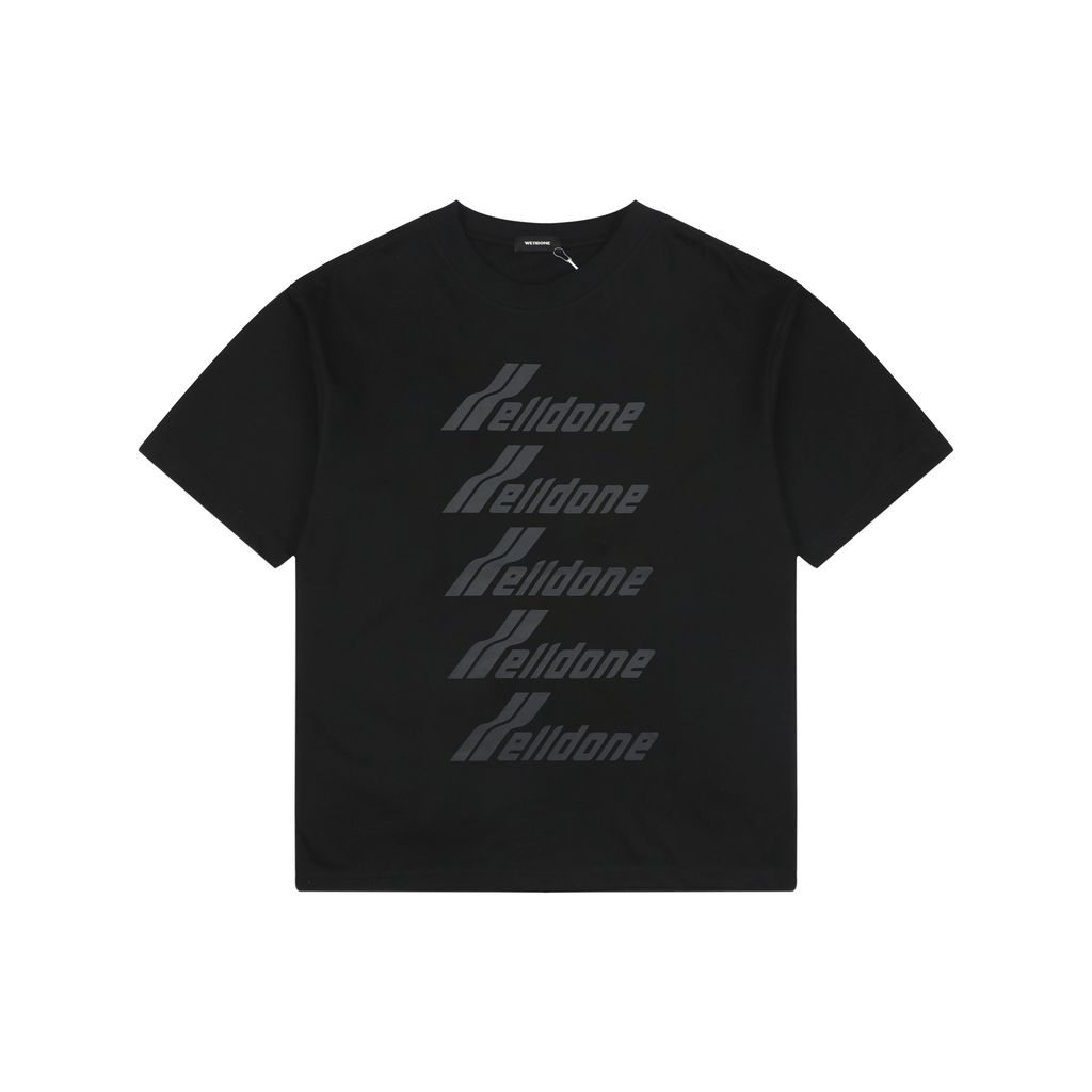 we11-five-row-barrage-letter-print-black-short-sleeve-tshirt-230g-combed-cotton