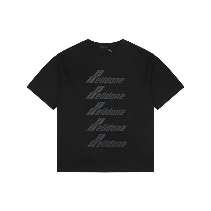 we11-five-row-barrage-letter-print-black-short-sleeve-tshirt-230g-combed-cotton
