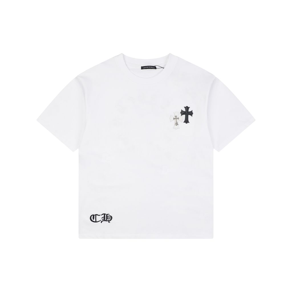 ch-tonal-cross-leather-patch-short-sleeve-tshirt-230g-combed-cotton