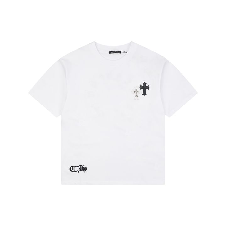 ch-tonal-cross-leather-patch-short-sleeve-tshirt-230g-combed-cotton