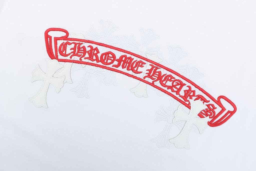 ch-red-sanskrit-cross-leather-patch-imported-machine-embroidery-detail