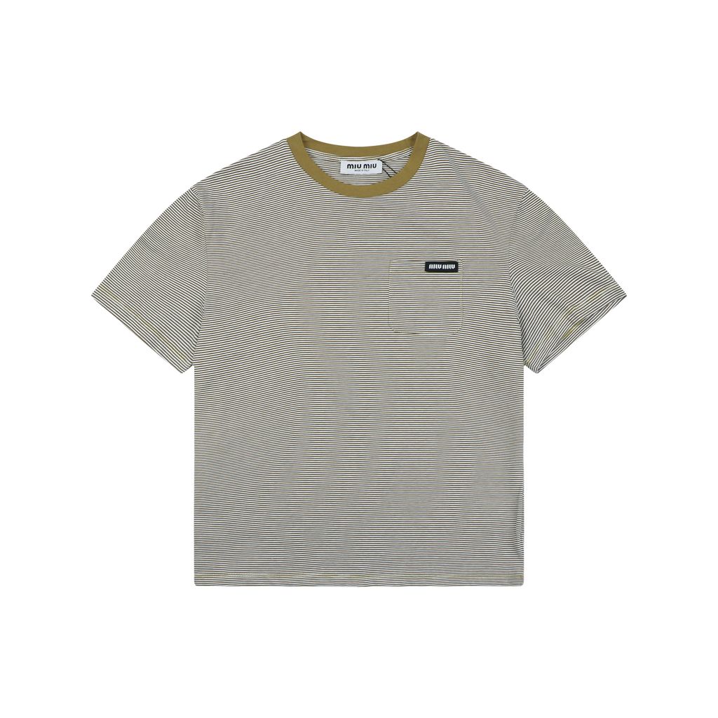 miu-mustard-yellow-collar-striped-short-sleeve-tshirt-yarn-dyed-knit