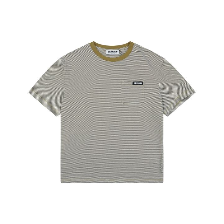 miu-mustard-yellow-collar-striped-short-sleeve-tshirt-yarn-dyed-knit