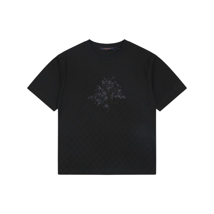 1v-floral-checkerboard-short-sleeve-tshirt-pique-cotton-jacquard