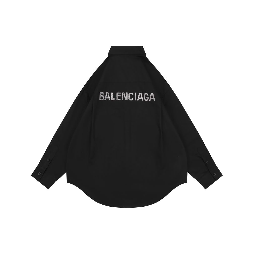 balenciaga-back-letter-rhinestone-long-sleeve-shirt