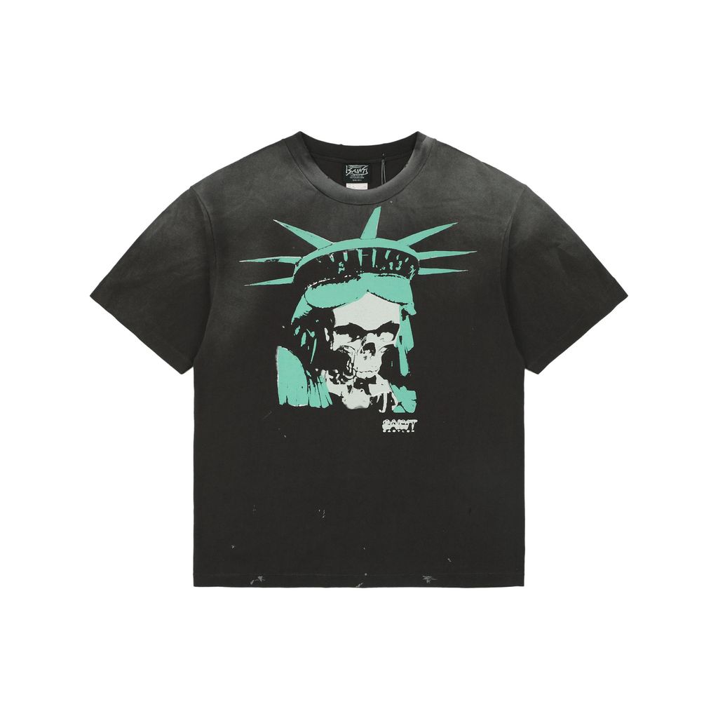 saint-michael-skull-liberty-statue-print-t-shirt-280g-washed-cotton-distressed-vintage-tee