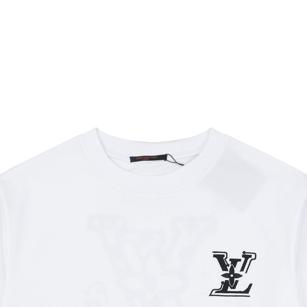 louis-vuitton-monogram-letter-embroidery-short-sleeve-t-shirt-loose-fit