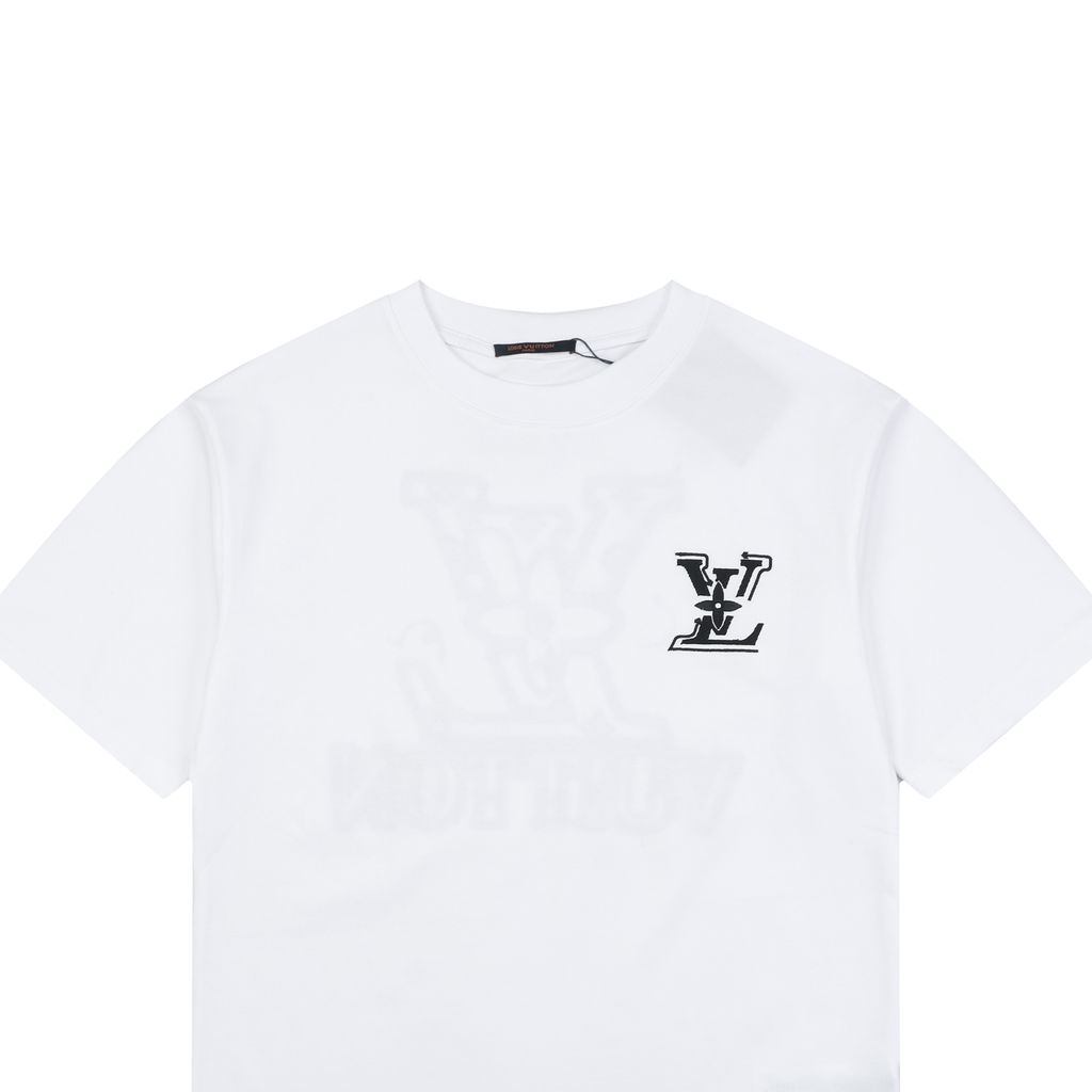 louis-vuitton-monogram-letter-embroidery-short-sleeve-t-shirt-loose-fit