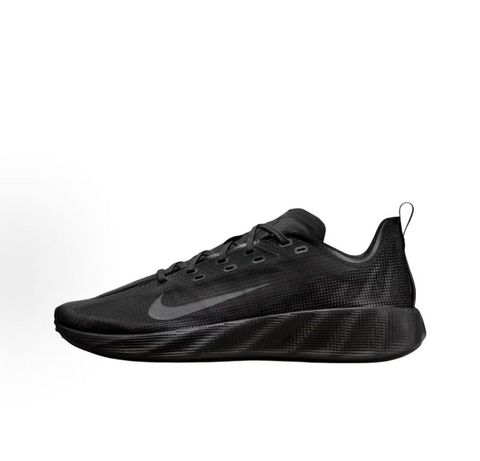 Nike Ava X lightweight running sneaker in stealth Black and Anthracite, featuring a breathable mesh upper and blacked-out Cushlon midsole, SKU HM9697-004.