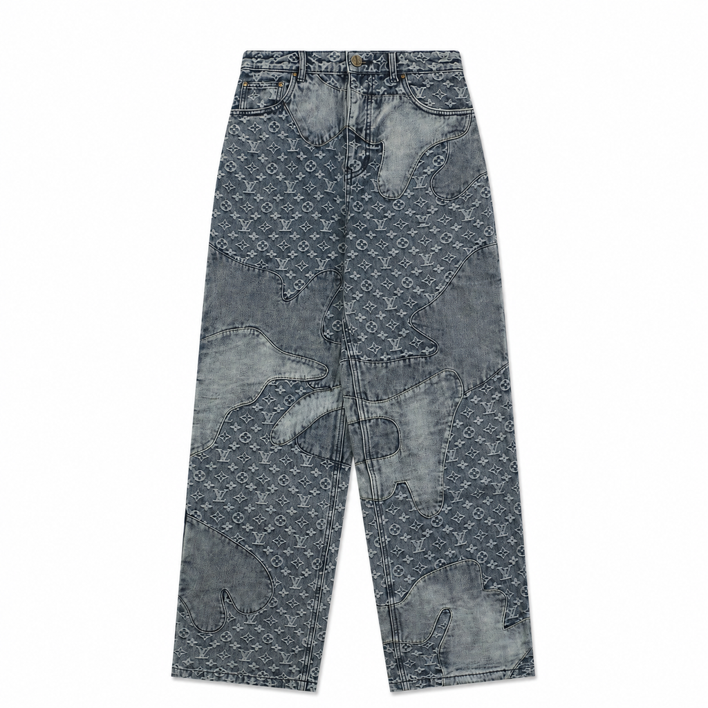 louis-vuitton-layered-patchwork-monogram-denim-jeans