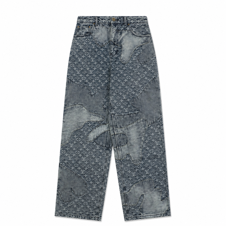 louis-vuitton-layered-patchwork-monogram-denim-jeans