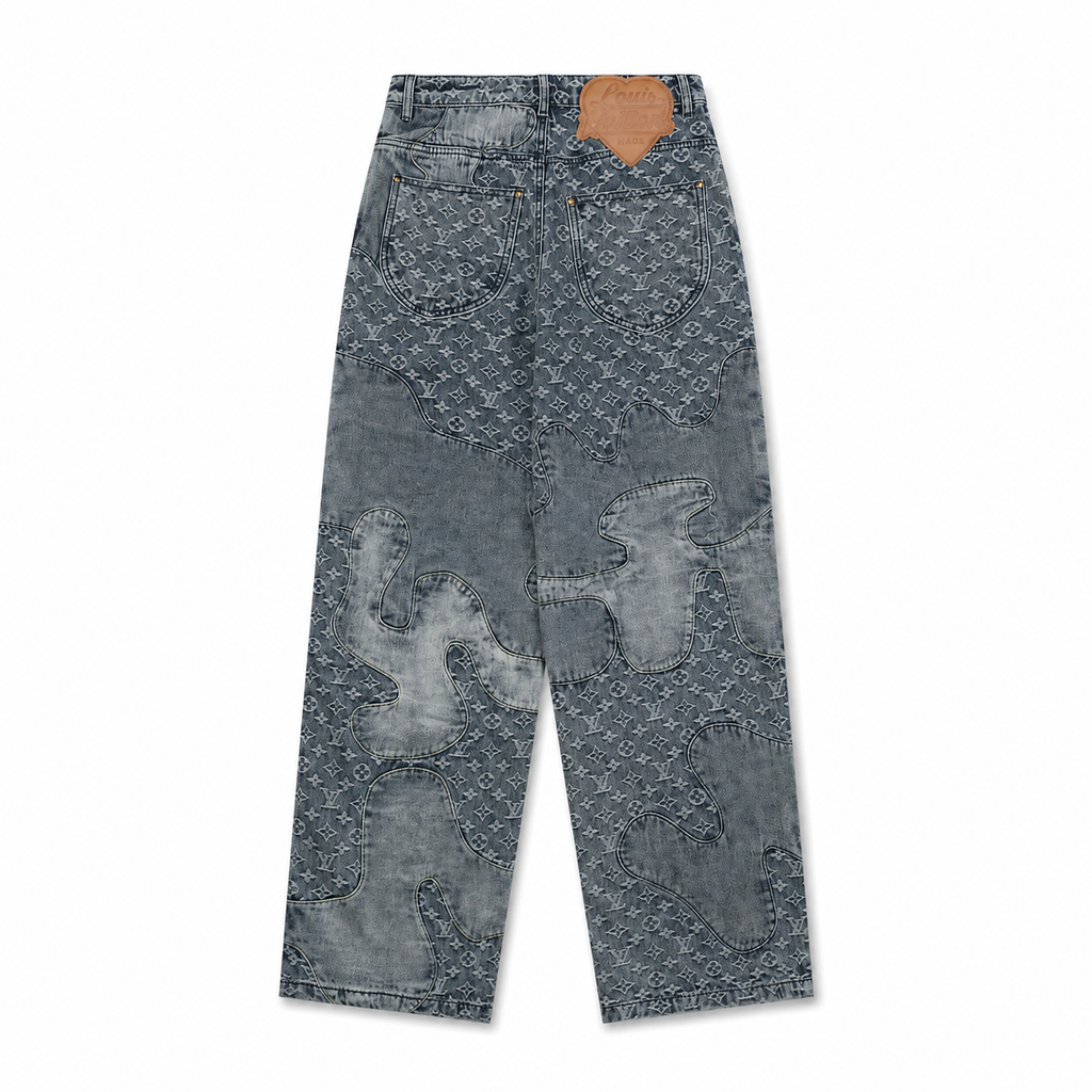 louis-vuitton-layered-patchwork-monogram-denim-jeans