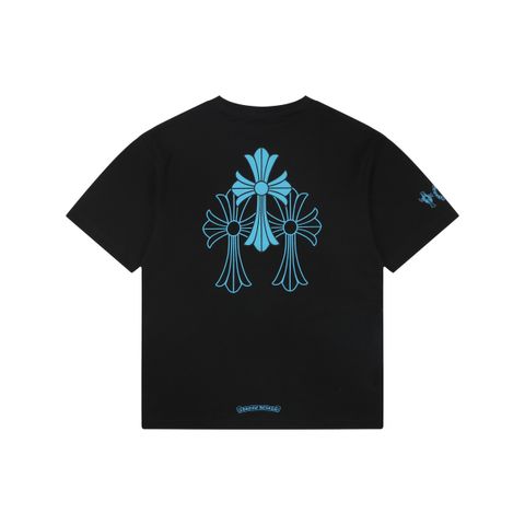 chrome-hearts-sanskrit-blue-cross-flower-print-t-shirt
