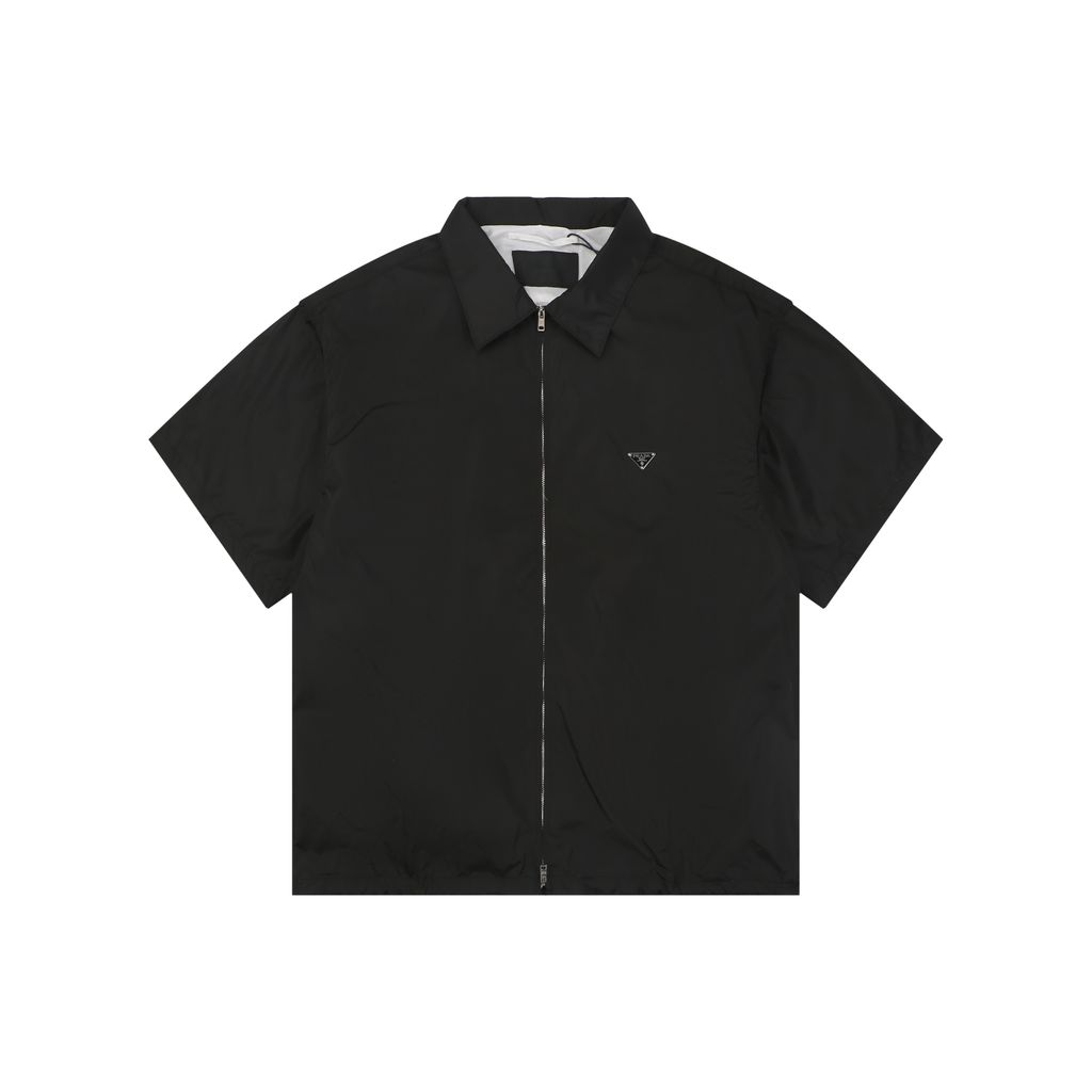 prada-triangle-logo-nylon-zip-short-sleeve-shirt