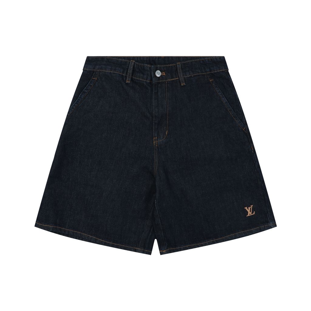 louis-vuitton-monogram-leather-patch-denim-shorts