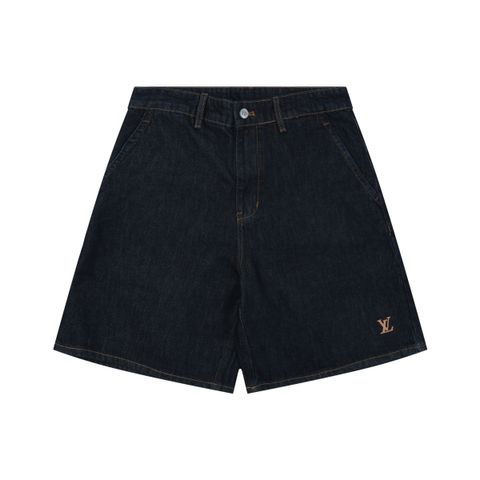 louis-vuitton-monogram-leather-patch-denim-shorts
