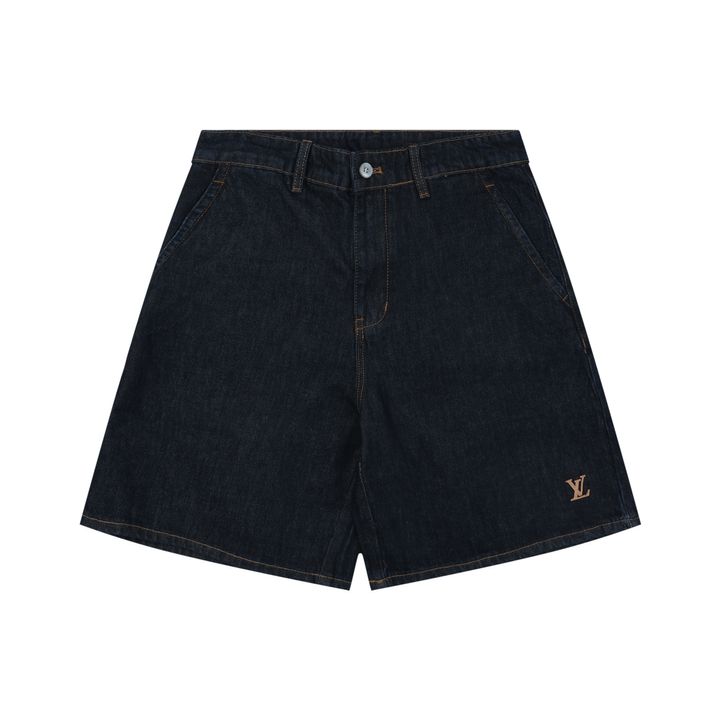 louis-vuitton-monogram-leather-patch-denim-shorts