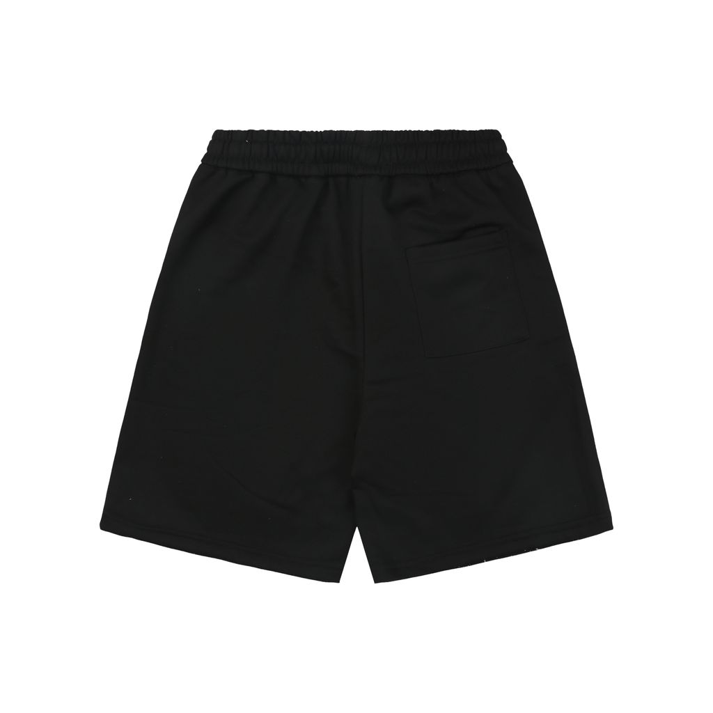 chrome-hearts-ink-splash-sanskrit-cross-flower-shorts