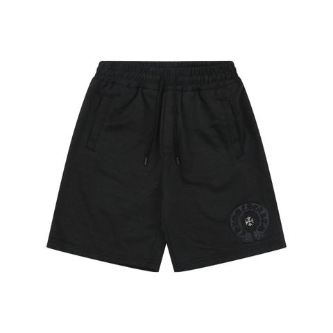 chrome-hearts-sanskrit-iron-cross-flower-applique-shorts