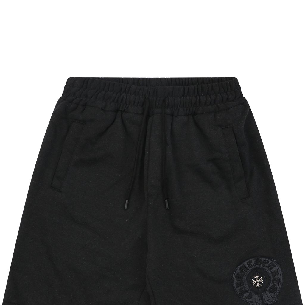 chrome-hearts-inspired-sanskrit-applique-unisex-streetwear-shorts