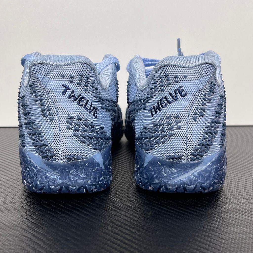 Nike Ja 3 All-Star basketball shoe in a vibrant galactic blue colorway, featuring a breathable mesh upper, iridescent silver Nike Swoosh, and a translucent icy outsole, SKU HF2794-400.