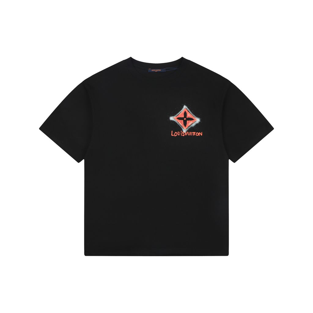 louis-vuitton-dark-red-diamond-graffiti-print-t-shirt
