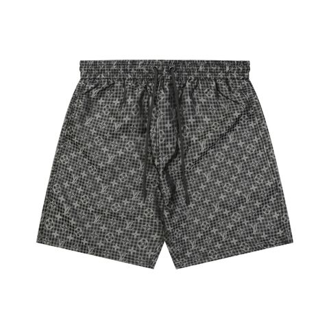 louis-vuitton-grey-check-monogram-nylon-shorts