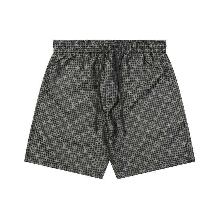 louis-vuitton-grey-check-monogram-nylon-shorts